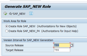 Regenerate SAP_NEW