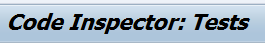 Code inspector tests