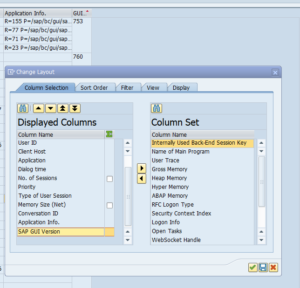 Add SAP GUI version in SM04