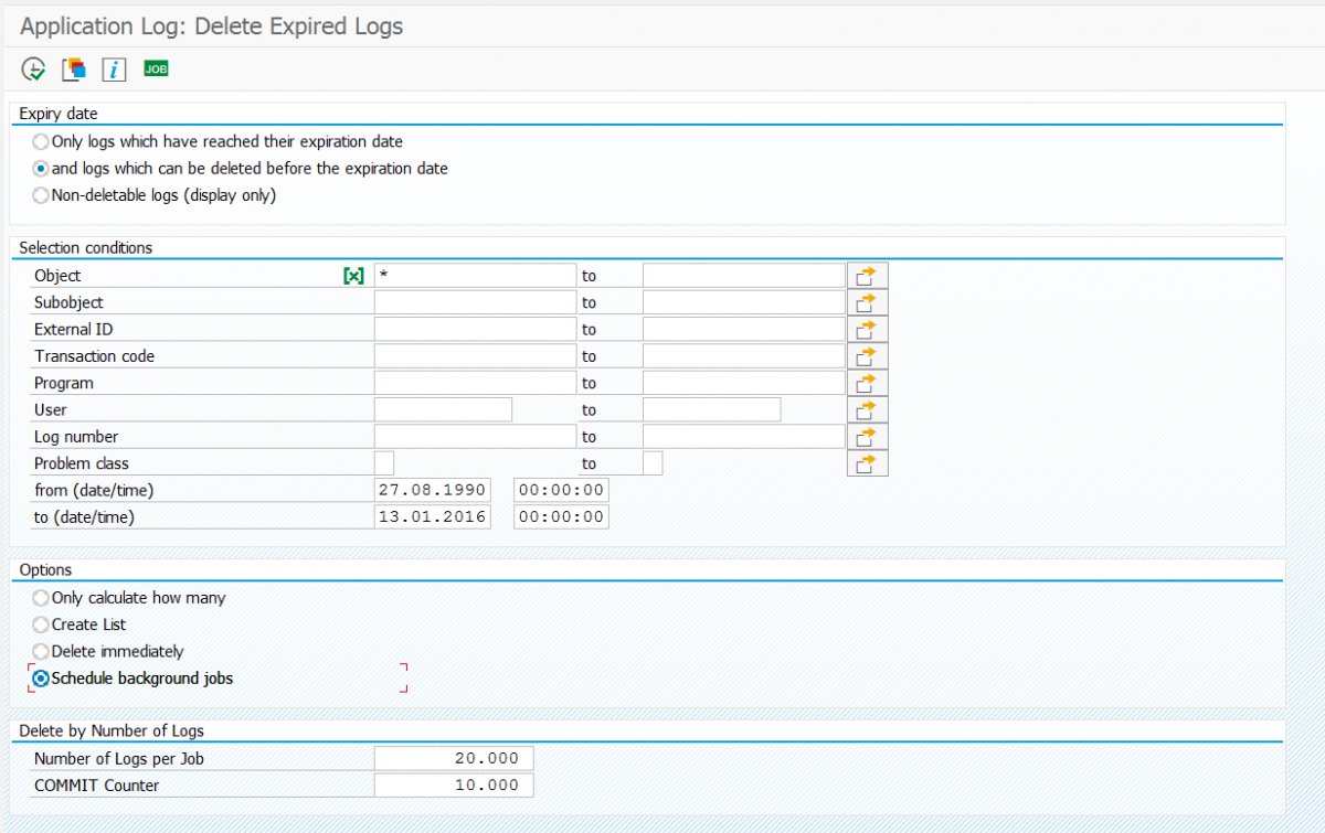 SAP database growth control technical cleanup