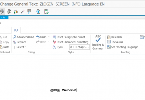 Text on logon screen before and after logon – Saptechnicalguru.com