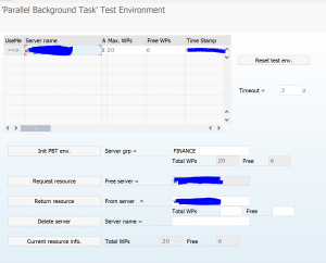 SPBT parallel background task test environment
