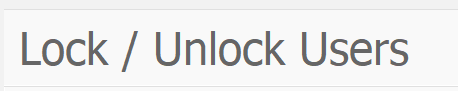 User lock