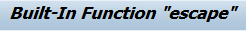ABAP escape functions