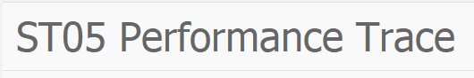 ST05 SQL performance tracing