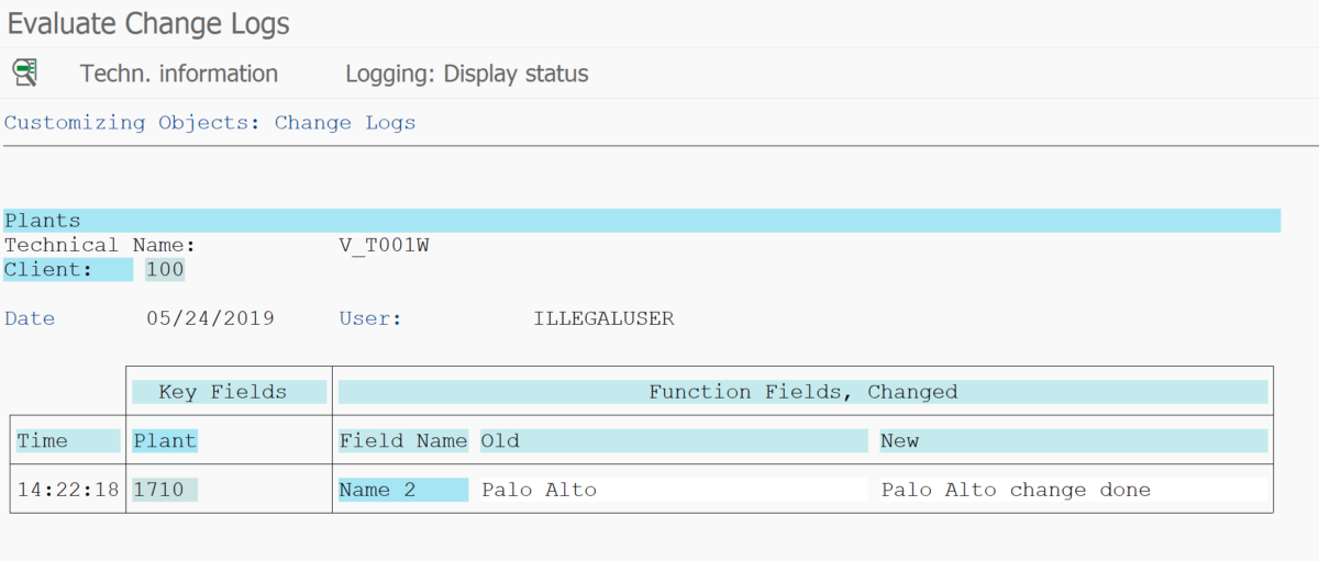 Sap Change Log For Table at Maude Rodriquez blog