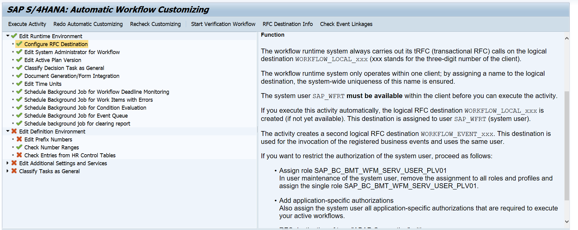 Activating workflow in S4HANA – 