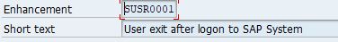 SAP logon user exit hack