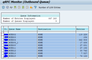 SMQ1 BI outbound queues