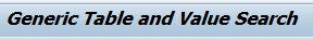 SE16S: generic table and value search