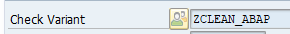 Clean ABAP code ATC variant