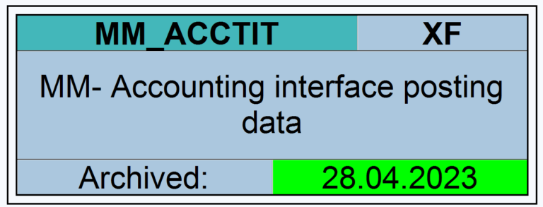 Program Mm Function Archiving MM- Accounting interface posting data – Saptechnicalguru.com